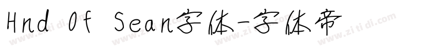 Hnd Of Sean字体字体转换